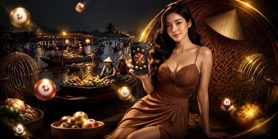 Người chơi xổ số và cá cược tại Cần Thơ với nón lá truyền thống