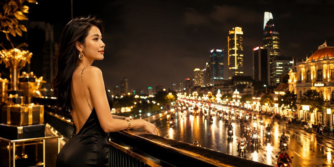 Người chơi tại TP. Hồ Chí Minh trải nghiệm casino trực tuyến trong ánh đèn neon về đêm